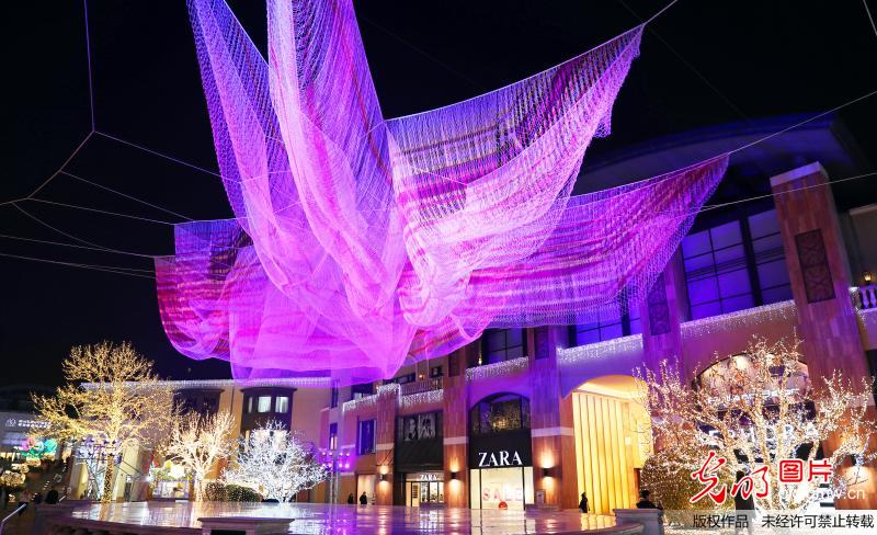 京城夜色美 实拍北京蓝色港湾灯光节