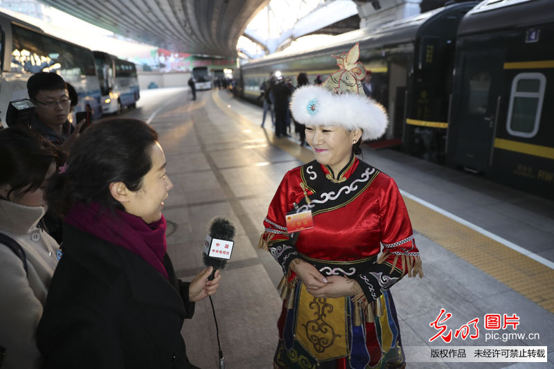 十三届全国人大一次会议黑龙江代表团抵京