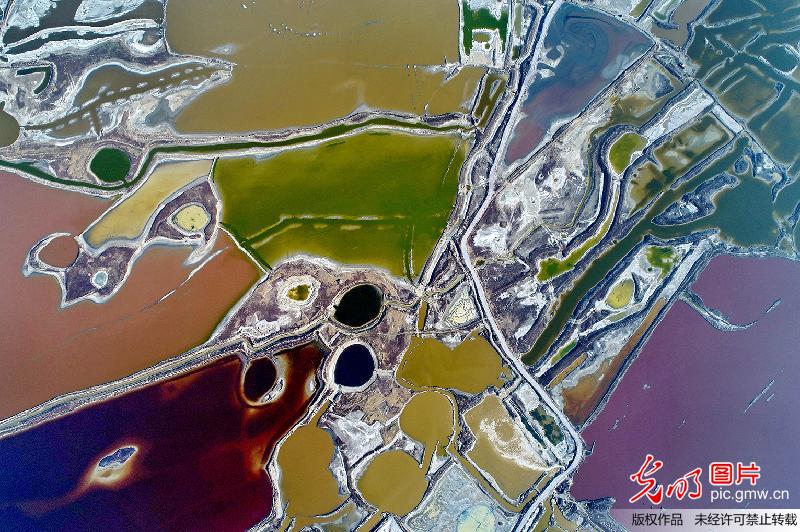 山西运城：早春盐湖美景如画