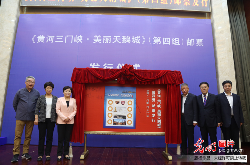 《黄河三门峡·美丽天鹅城》第四组邮票发行