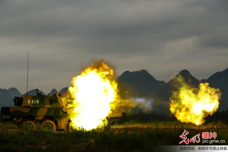 第75集团军某合成旅实弹射击考核