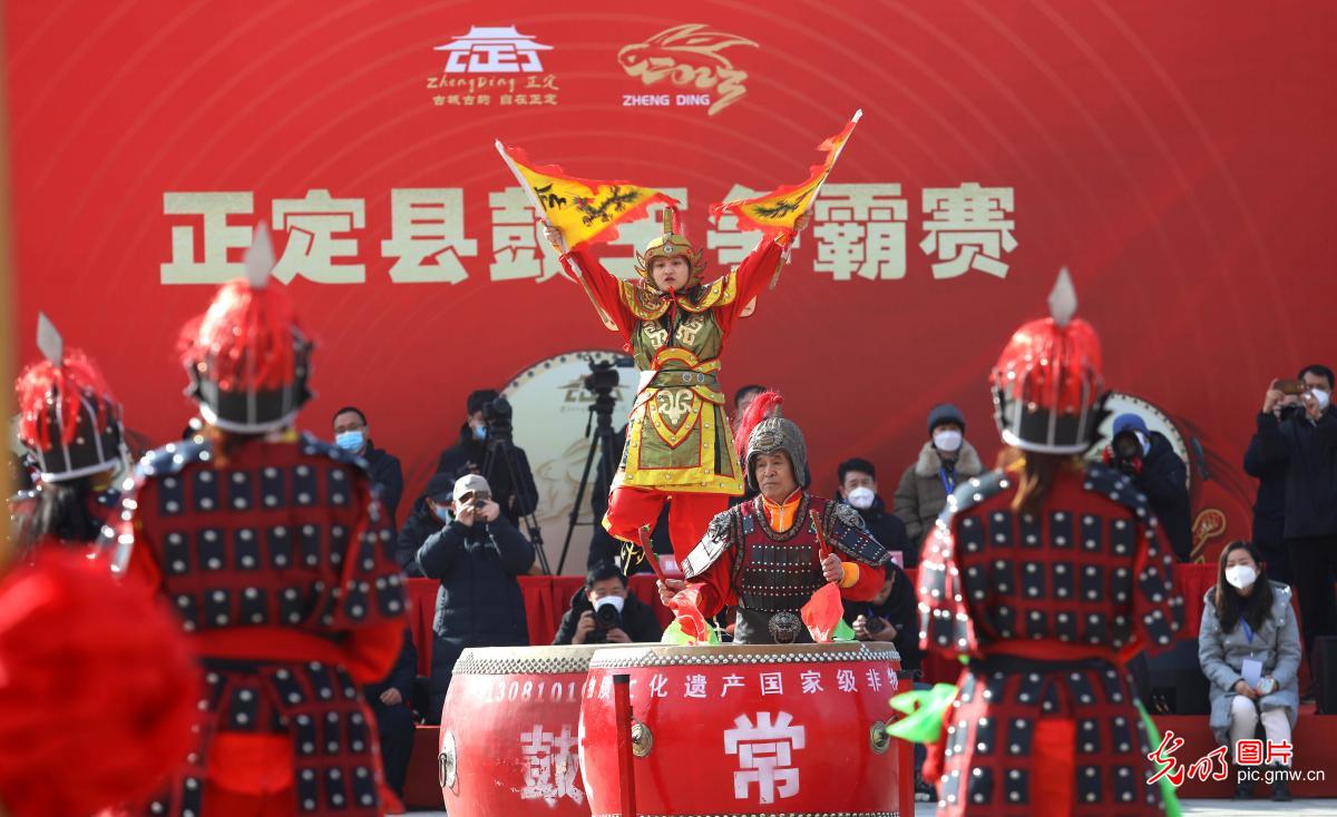 河北正定举办第十八届鼓王争霸赛