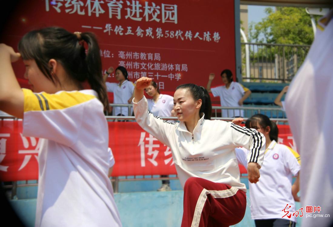 【我从基层来】全国人大代表陈静：弘扬非遗文化 加大校园五禽戏推广