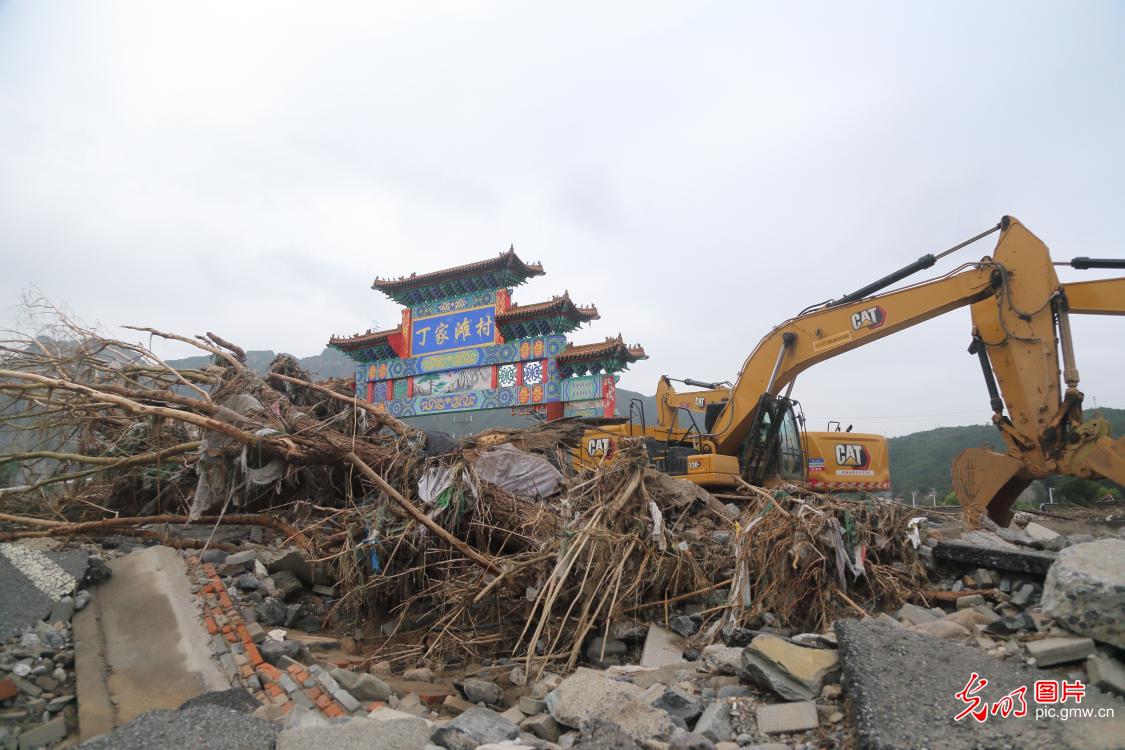 【抗洪第一线】北京门头沟区消杀清淤 灾后重建工作有序进行