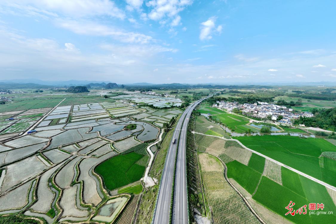 阡陌纵横织就斑斓田园画卷