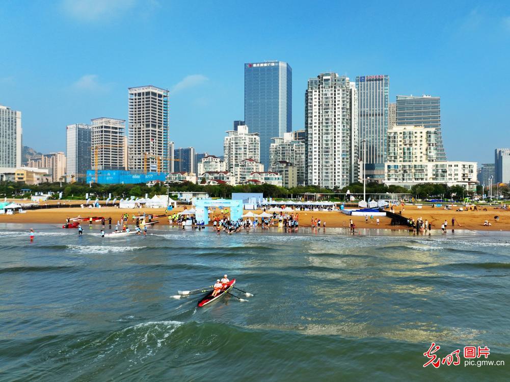 全国海岸赛艇沙滩冲刺邀请赛在青岛开赛