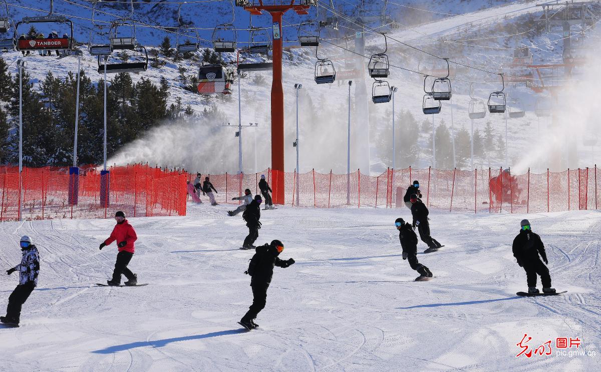 雪场“开板”迎客 雪友乐享雪趣 雪场“开板”迎客 雪友乐享雪趣