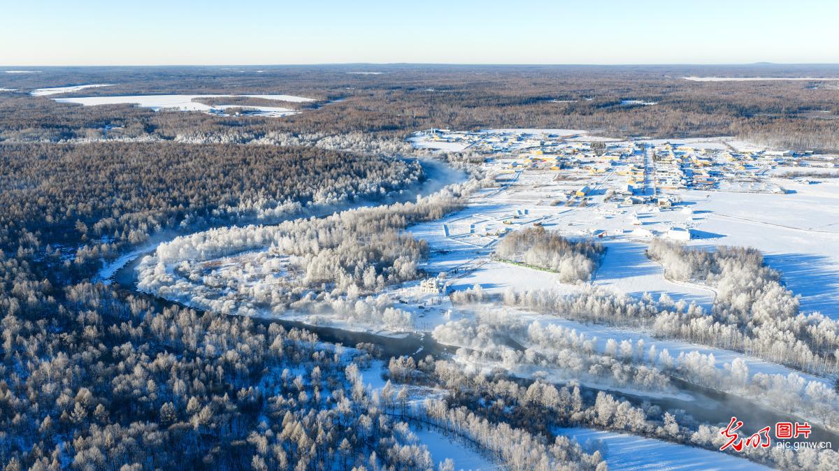 雾凇景观壮美宛如童话世界