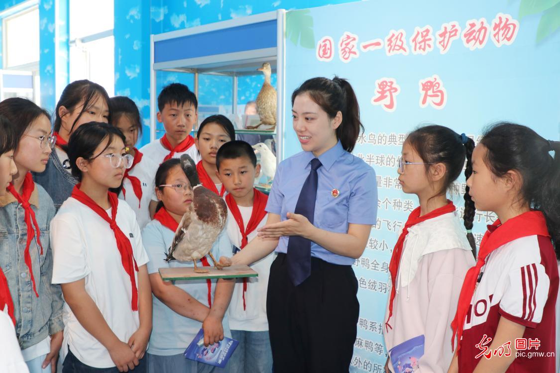 走进科普馆 学习生物保护知识