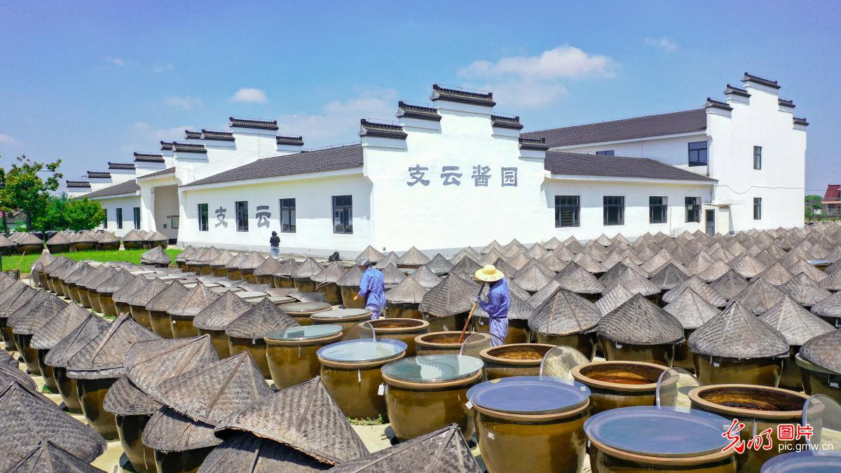 夏日晒“酱” 古法酿醇香